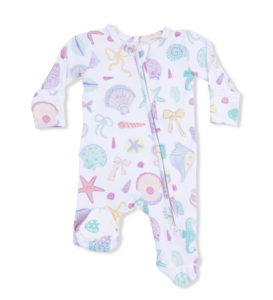 Beach Days  2 Way Ruffle Back Zipper Footie Regular price