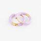 Enamel Hoop Earrings- Purple - Pip Pop Post