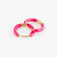 Enamel Hoop Earrings- Hot Pink - Pip Pop Post