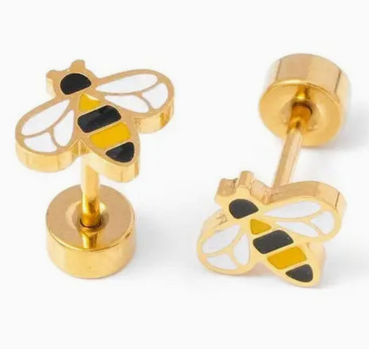 Bee Stud Earrings - Pip Pop Post