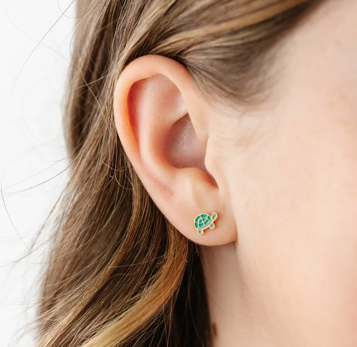 Turtle Stud Earrings - Pip Pop Post