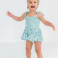 Floral and Gingham Smocked Bubble Romper