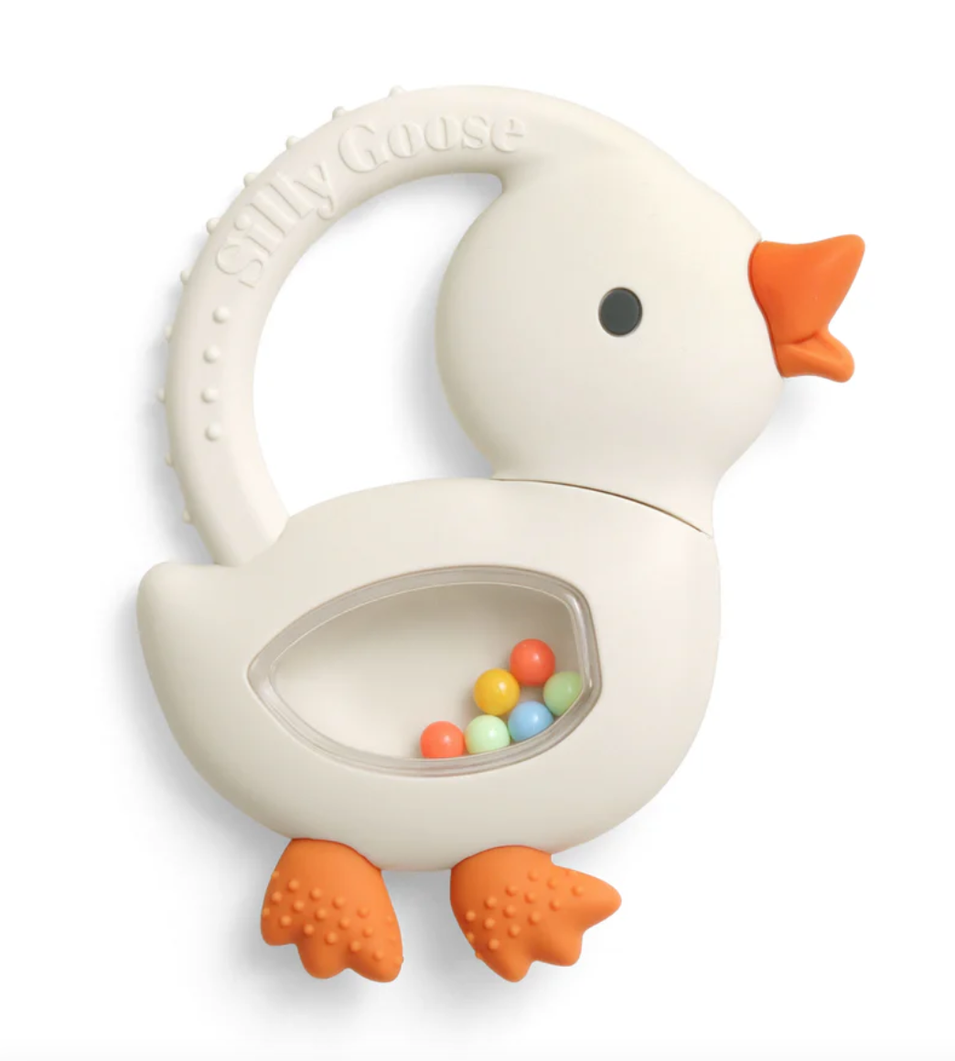 Bitzy Shake™ Rattle and Teether - Goose