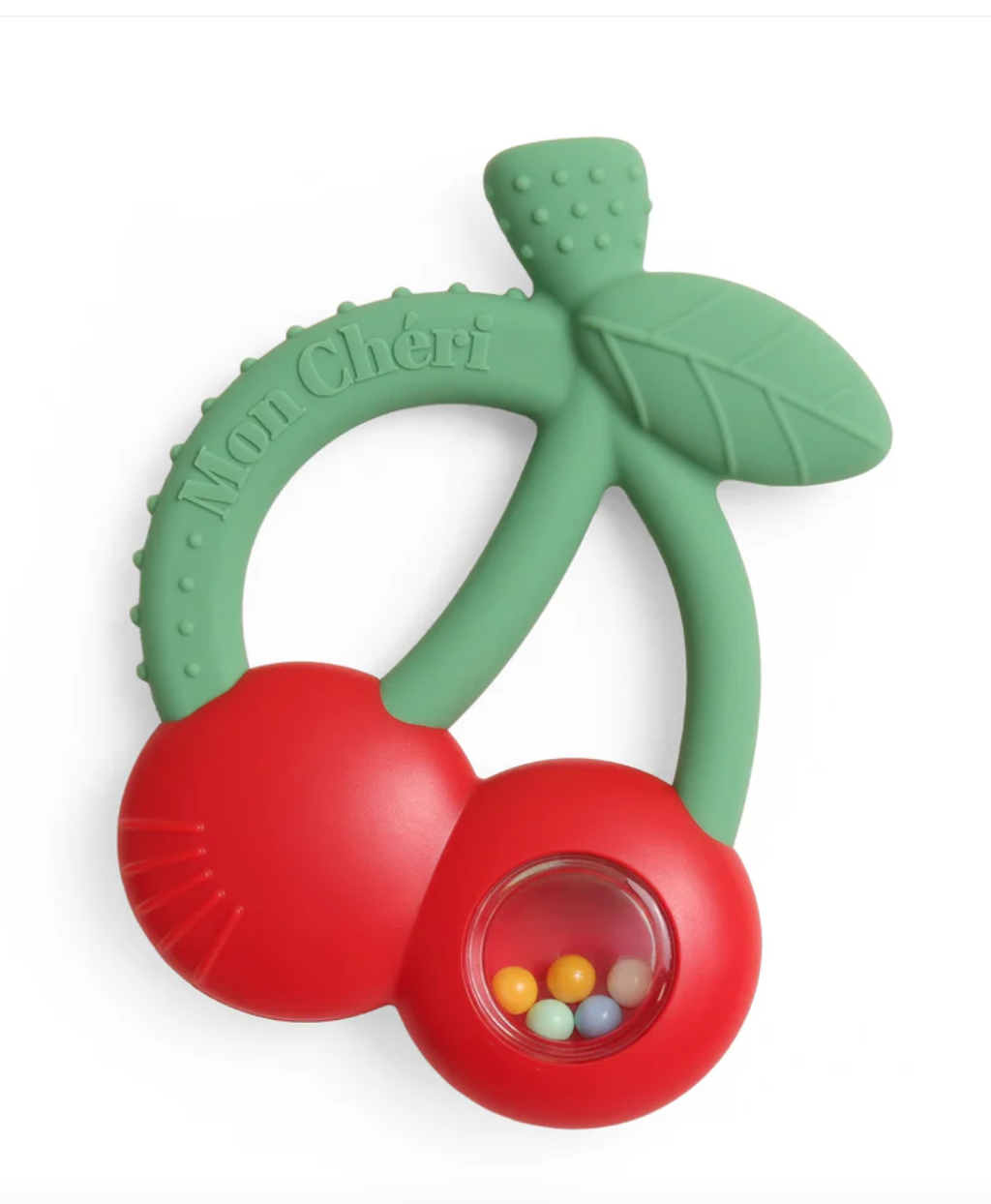 Bitzy Shake™ Rattle and Teether - Cherry