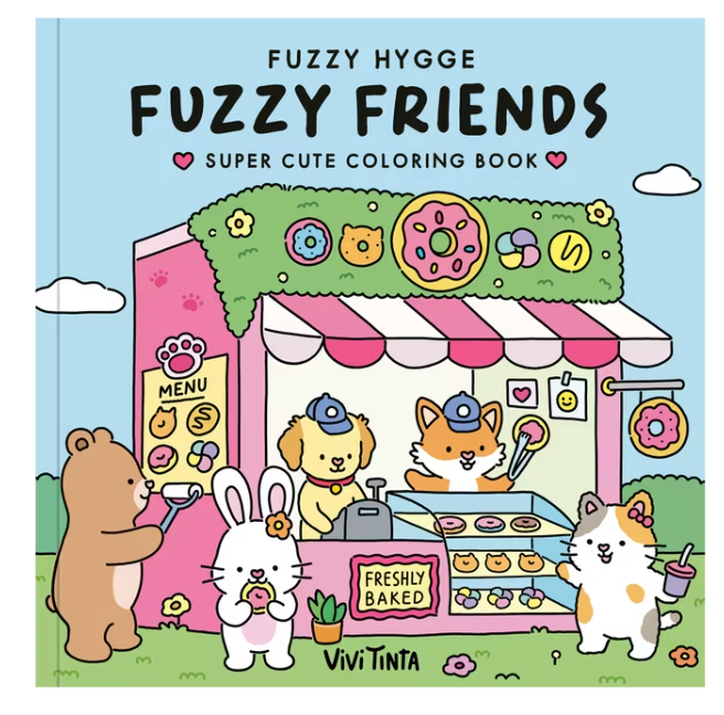 Fuzzy Hygge: Fuzzy Friends Coloring Book - Ooly