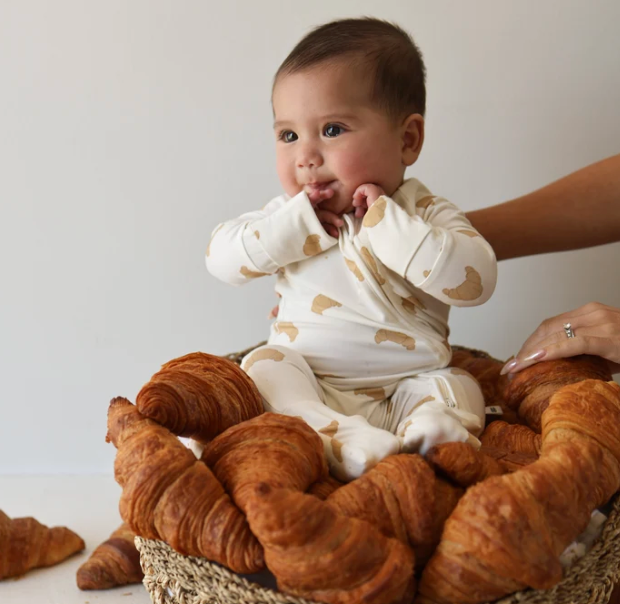 Bamboo Zip Pajamas | Croissants