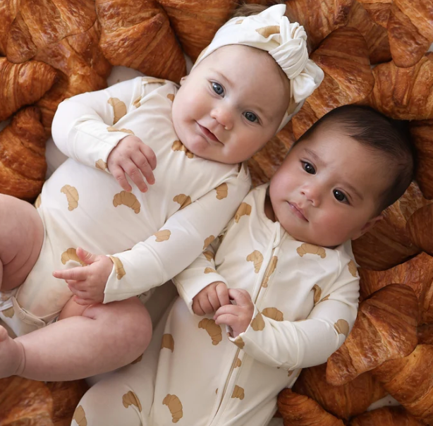Bamboo Zip Pajamas | Croissants