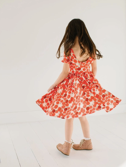 Elizabeth Dress in Apple Preorder - Baby Sweet Pea's Boutique