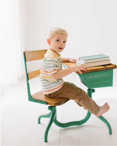 Alex Tee in Primary Stripe - Ollie Jay