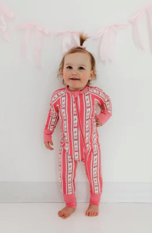 Love You Cherry Much Zipper Romper - Baby Sweet Pea's Boutique