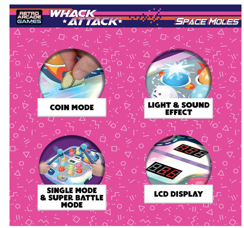 Whack Attack – The Light and Sound Whack A Mole Game