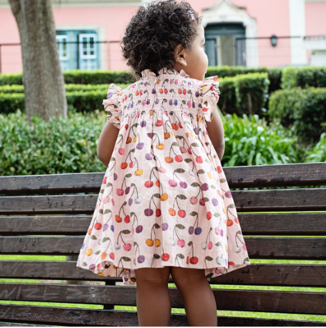 Girls Stevie Dress- Cloud Pink Cherry