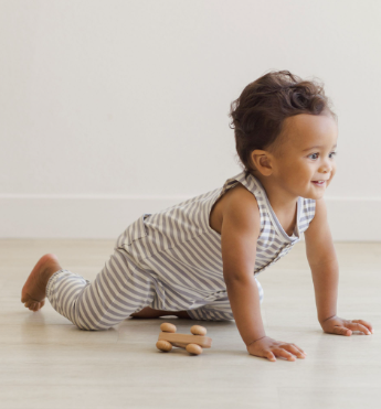 Sleeveless Jumpsuit || Blue Stripe - Quincy Mae