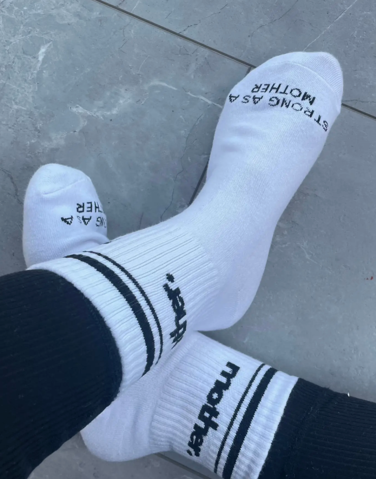 Mother. Throwback Half Crew Striped Socks- Black - Mother Hats