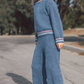 Coziest Knit Set- Dusty Blue