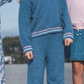 Coziest Knit Set- Dusty Blue