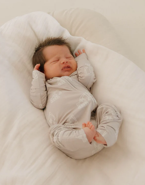 Bamboo Zip Pajamas | Excavator - Forever French