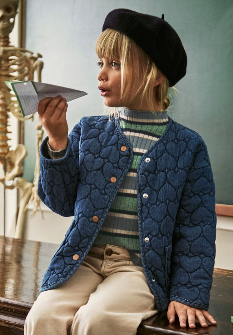 Girl Heart Printed Denim Jacket - Mayoral