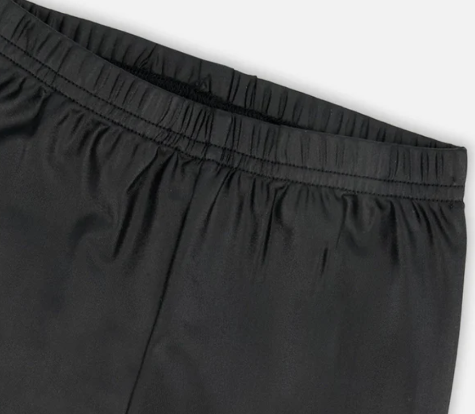 Shiny Stretch Jersey Leggings Black - Baby Sweet Pea's Boutique