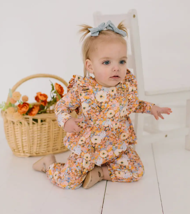 Mabel Romper in Pumpkin Bouquet