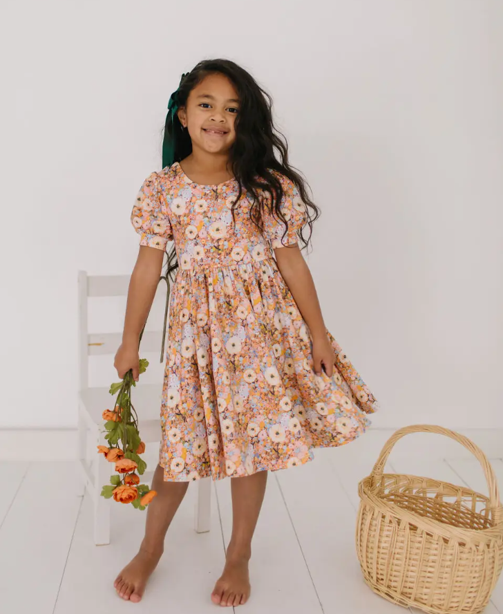 Puff Dress in Pumpkin Bouquet