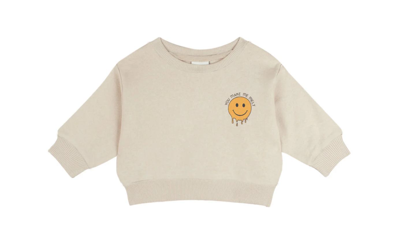 Smiley Sweatshirt Pants Set - Antebies
