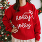 Holly Jolly Bow Christmas Knit Women's Sweater