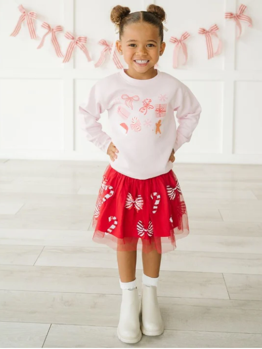 Candy Cane Coquette Sequin Christmas Tutu