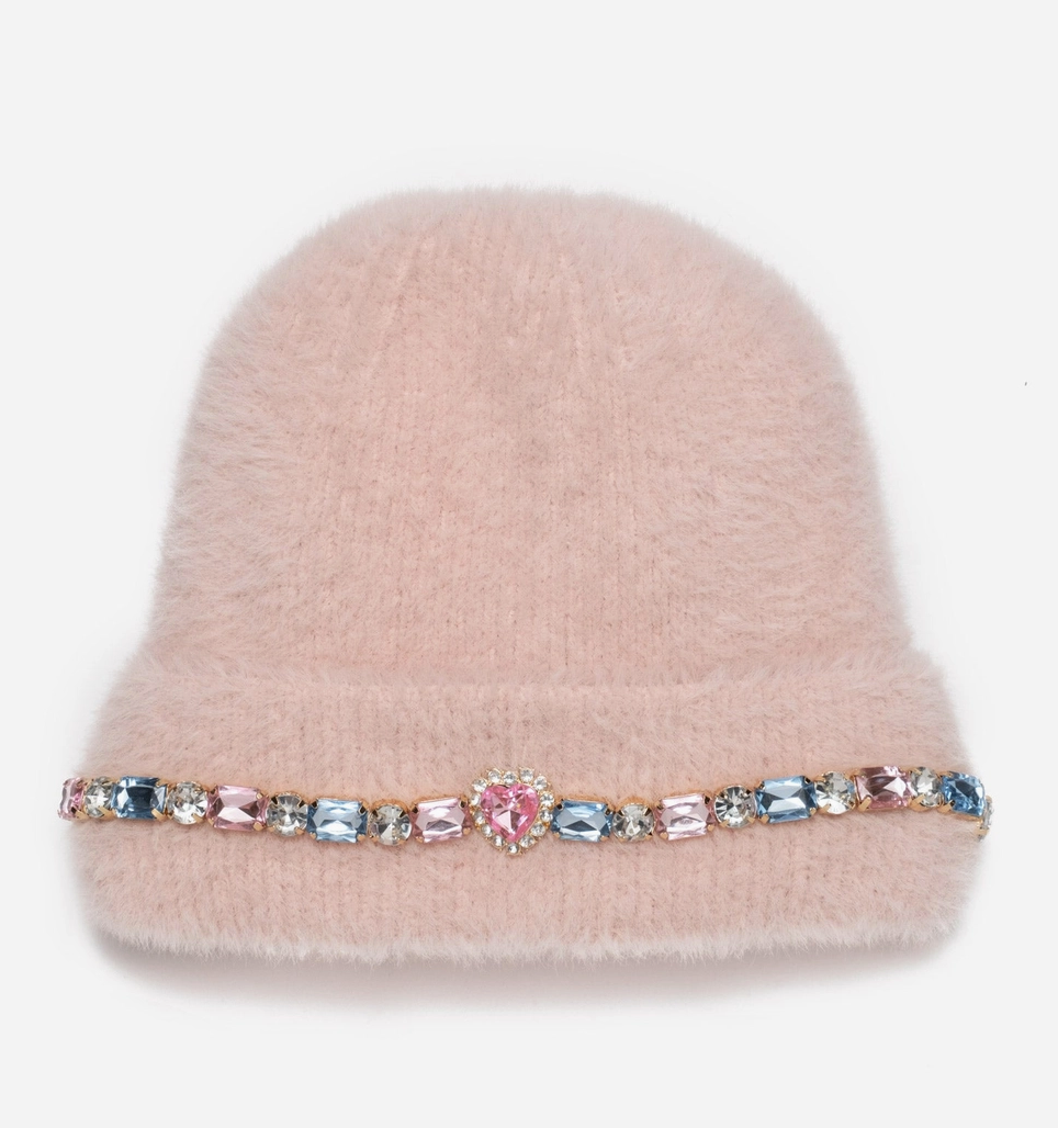 Cotton Candy Jeweled Beanie
