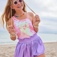 Lavender Metallic Skort - Lola and the Boys