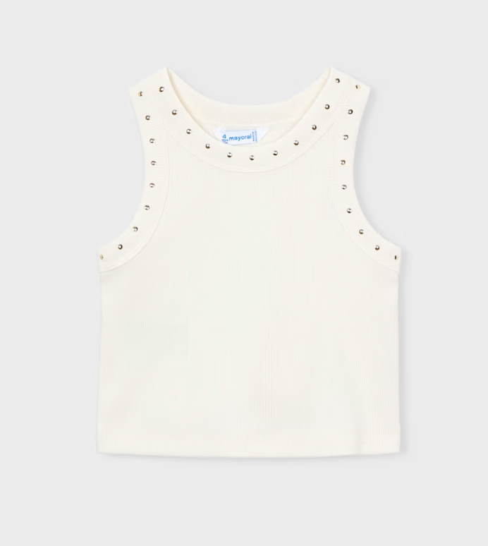 Girl Tank Top- White - Mayoral