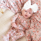 Autumn Blooms Ruffle Zipper Footie - Caden Lane