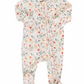 Winnie's Wildflowers Ruffle Zipper Footie - Caden Lane