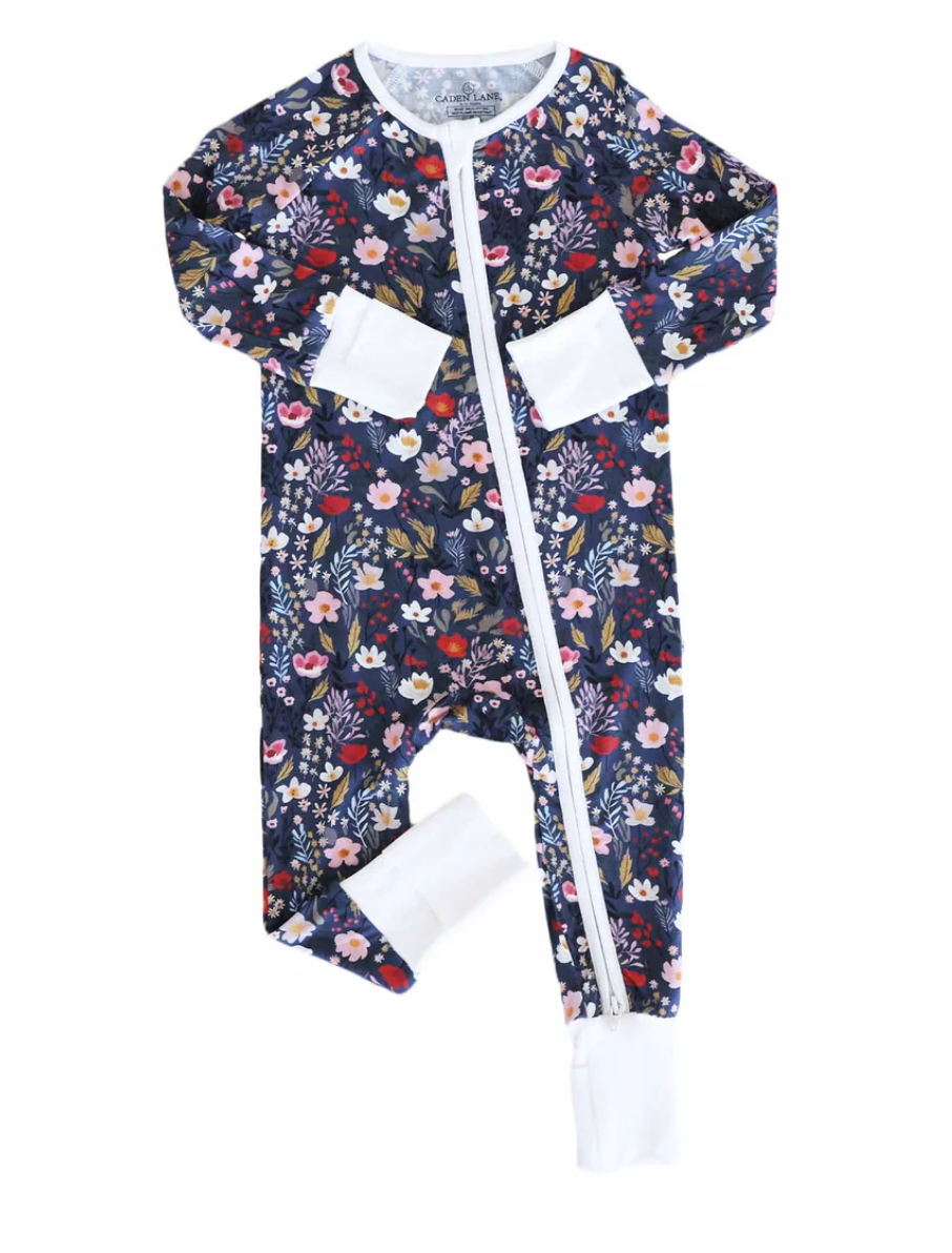 Midnight Meadow Convertible Zip Romper