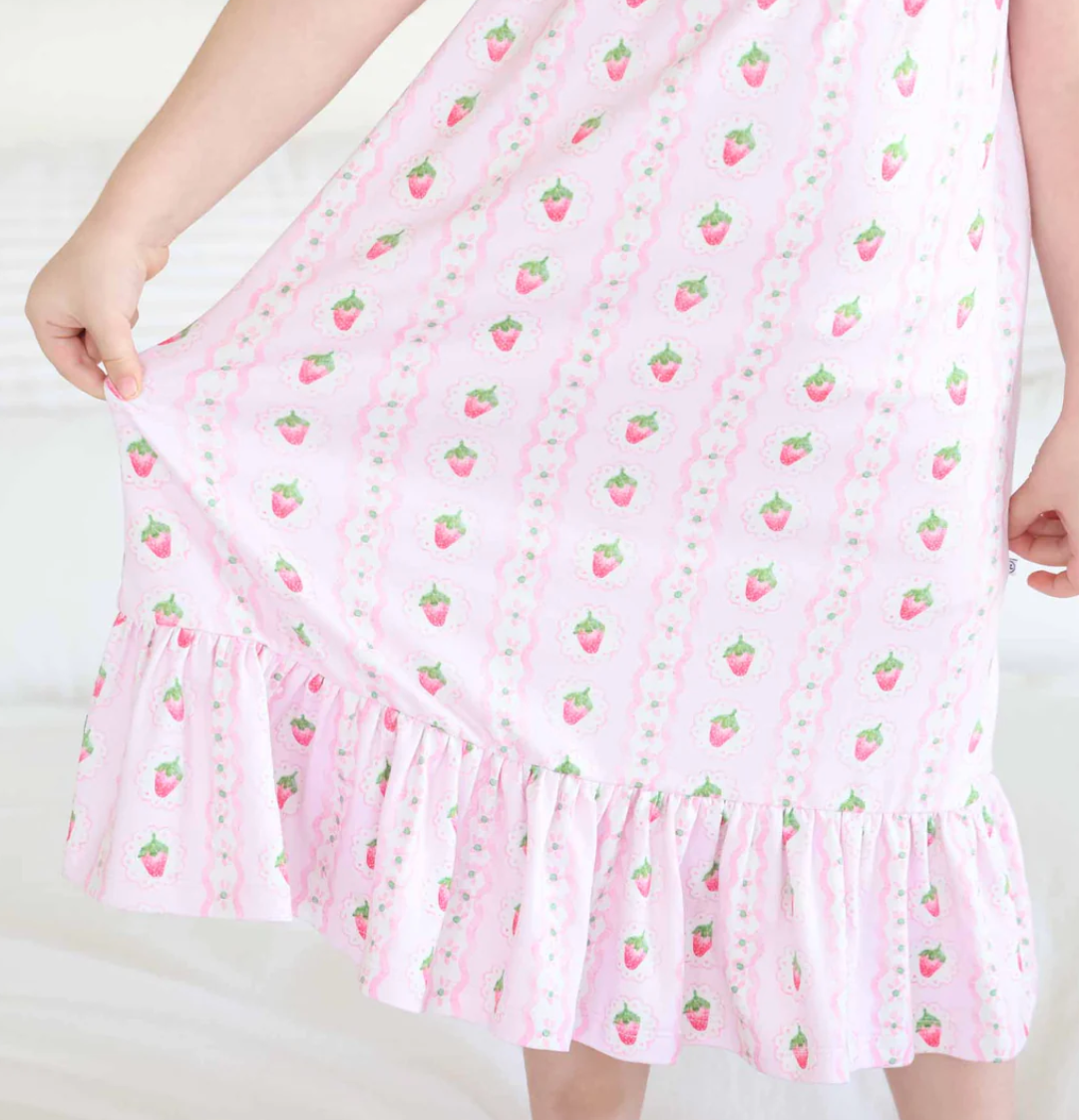 Full Length Ruffle Nightgown | Berry Sweet