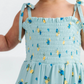 Floral and Gingham Smocked Bubble Romper