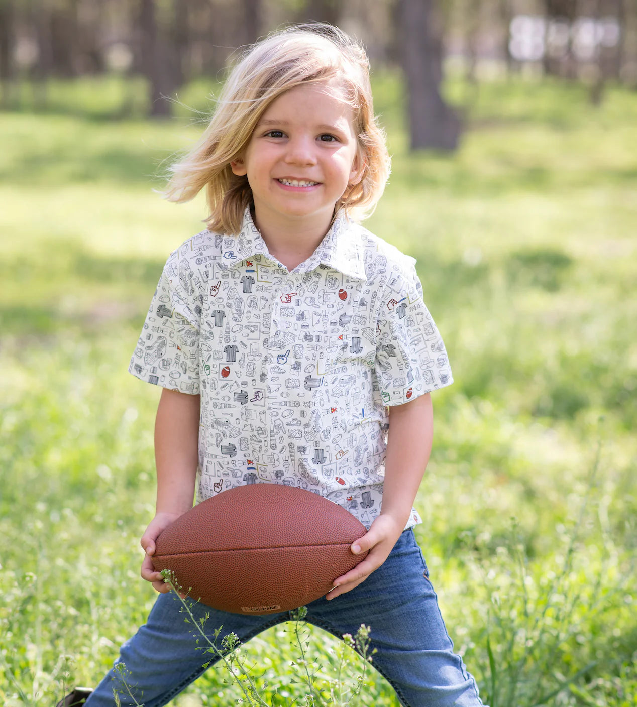 Tailgate Polo Short Sleeve Shirt - Blue Quail