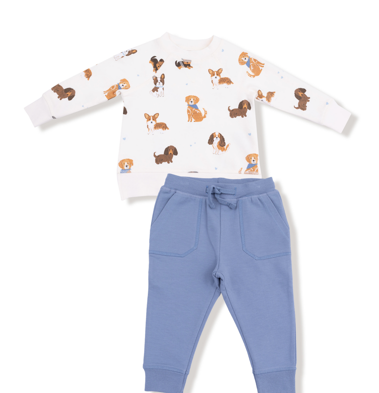 Best Friend Dogs - French Terry - Uni - Raglan Sweatshirt + Jogger Set
