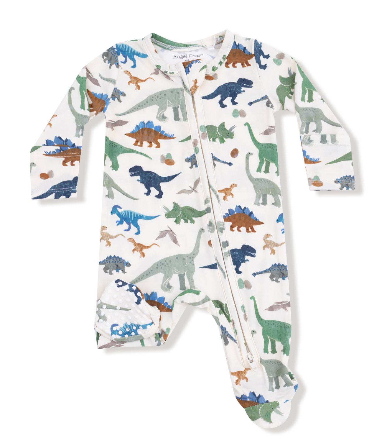 Washy Dinos - 2 Way Zipper Footie