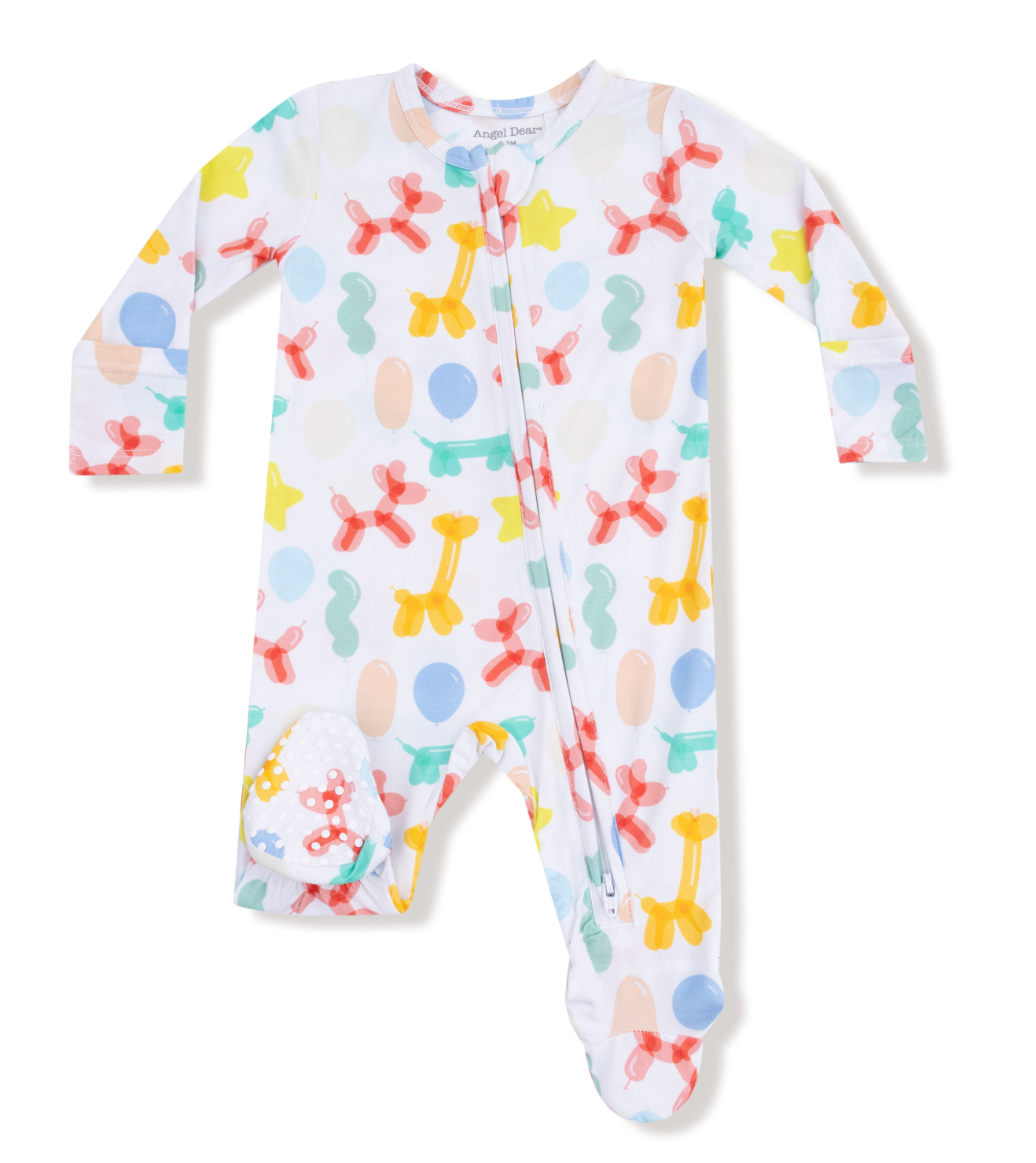 Balloon Animals Blue - 2 Way Zipper Footie - Baby Sweet Pea's Boutique