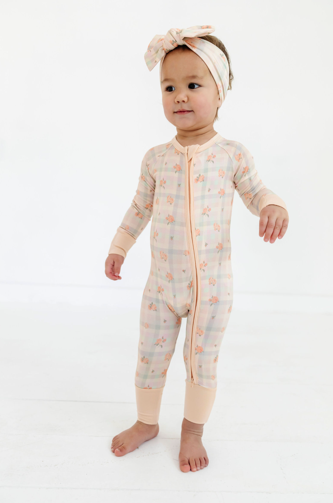 Frankie Plaid Zipper Romper - In My Jammers