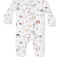 Cute Farm Animals  2 Way Zipper Footie