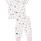 Cute Farm Animals Pink  Short Sleeve Loungewear Set - Angel Dear