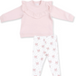 Veiled Pink Bows V-Ruffle Sweatshirt and Legging