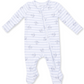 Airplane Stripe 2 Way Zipper Footie