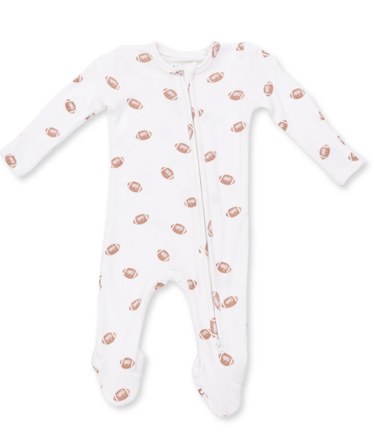 Mini Footballs 2 Way Zipper Footie - Angel Dear