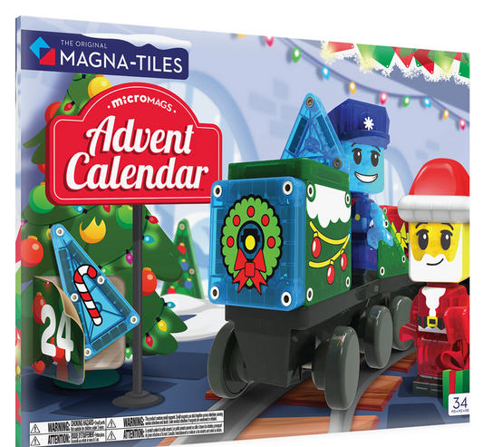 microMAGS   Advent Calendar   34   Piece   Set - magnatiles