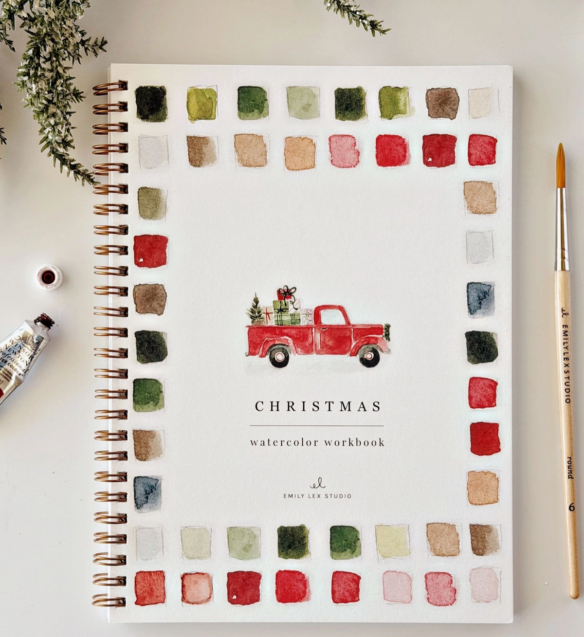 Classic Christmas Watercolor Workbook