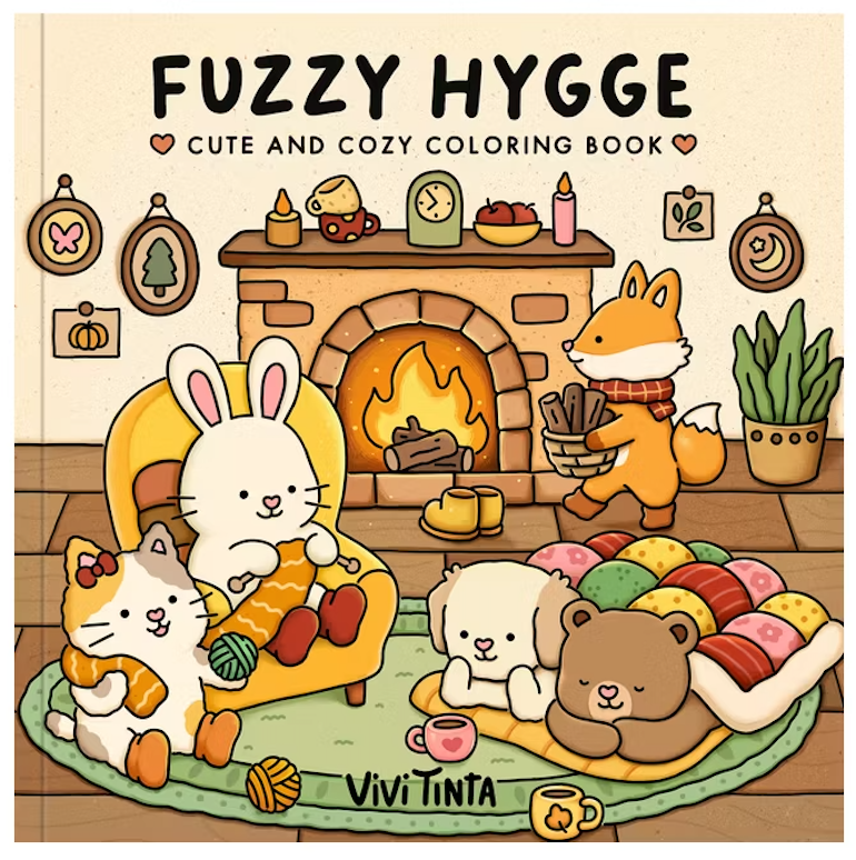 Fuzzy Hygge: Fuzzy Cute and Cozy Coloring Book