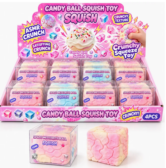 2" Candy Crunchy Squishy Toy – Space Meteorite Cube MSS52